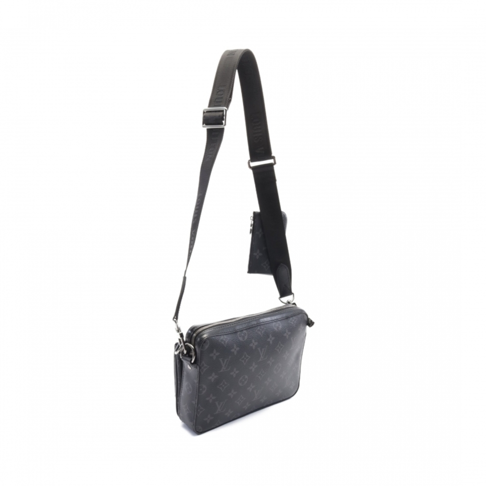 Louis Vuitton Trio Eclipse Shoulder Bag Black Gray
